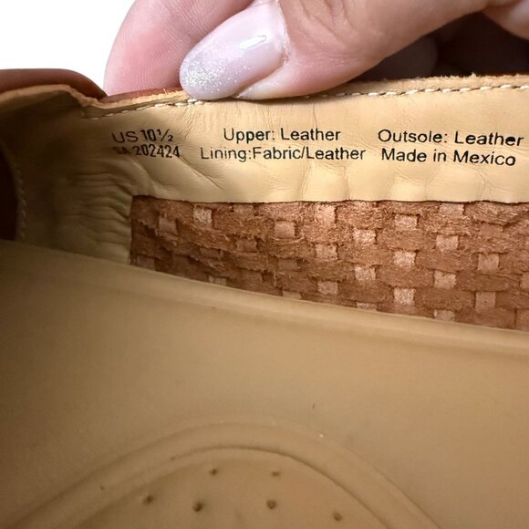 Nisolo Brown Mens 10.5 Alejandro Leather Woven Slip On Casual Flats Loafer Shoes - Picture 9 of 9